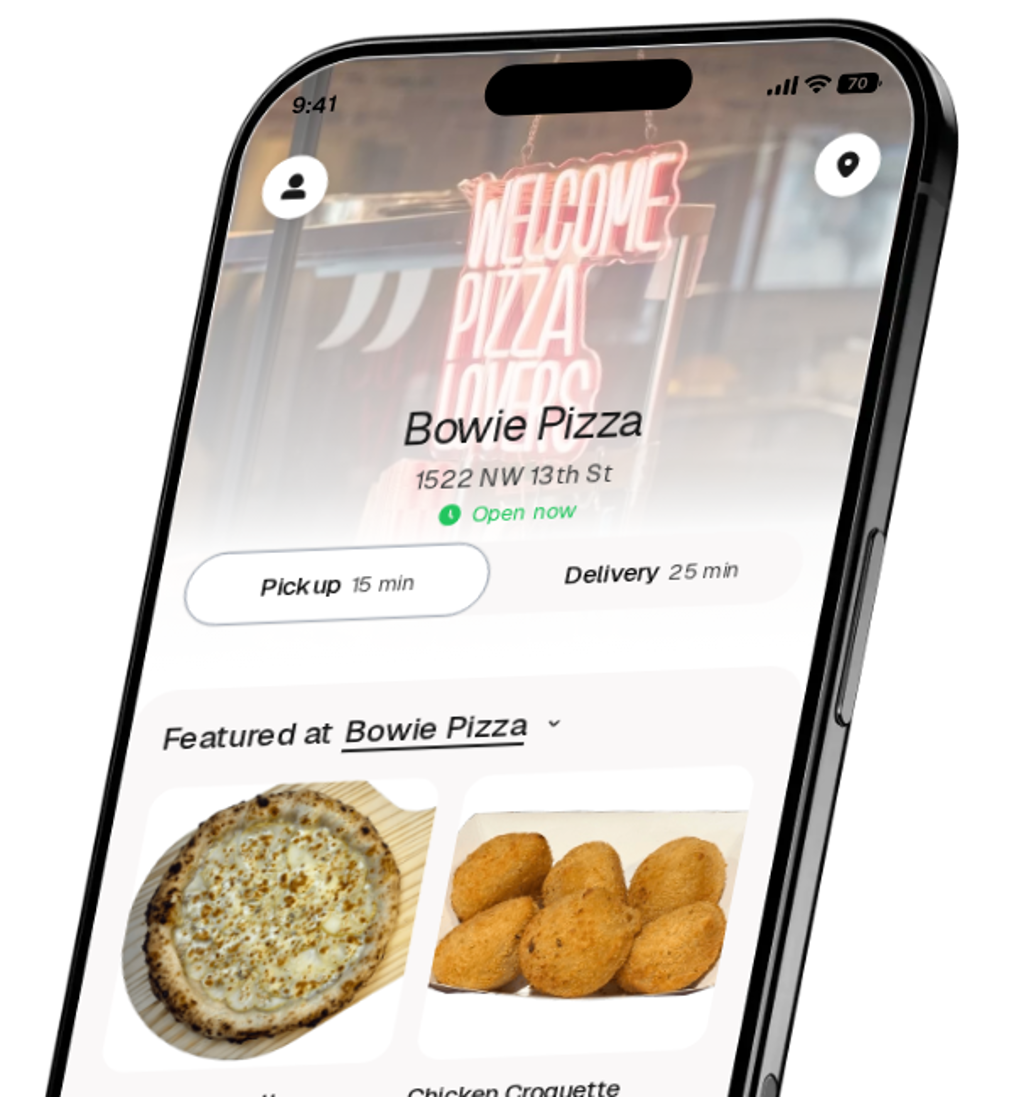 Bowie Pizza app preview